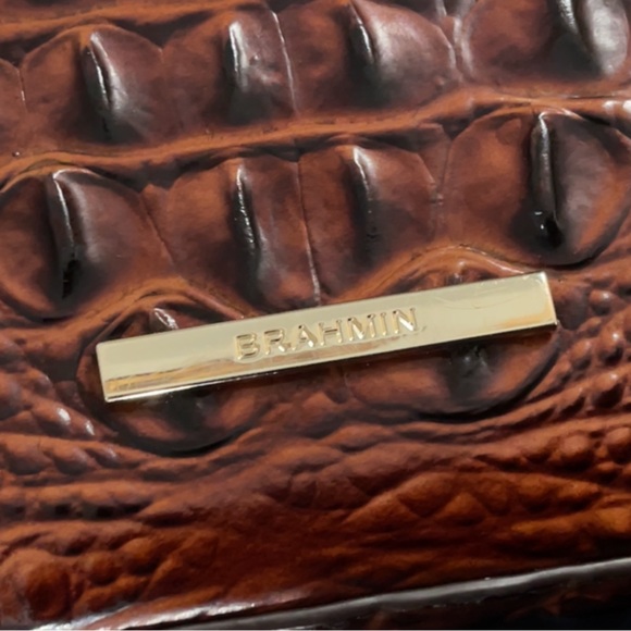 BRAHMIN Melbourne Collection Handbag Katie Leather Crocodile Crossbody AUTHENTIC - Picture 14 of 16